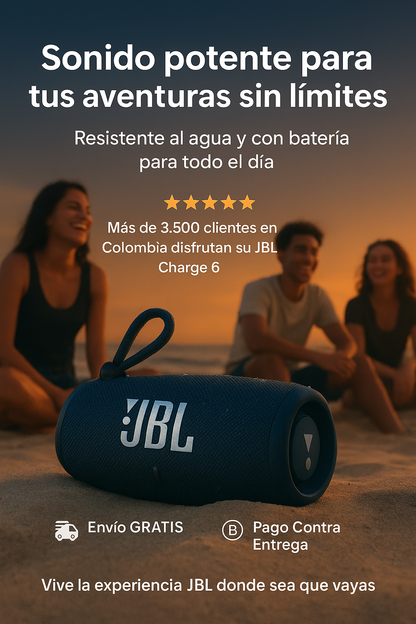 🔊⚡ JBL Charge 6 – Potencia que te acompaña siempre
