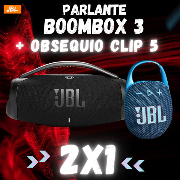 Boombox 3 Pro mas obsequio un espectacular Clip 5 Potencia al maximo